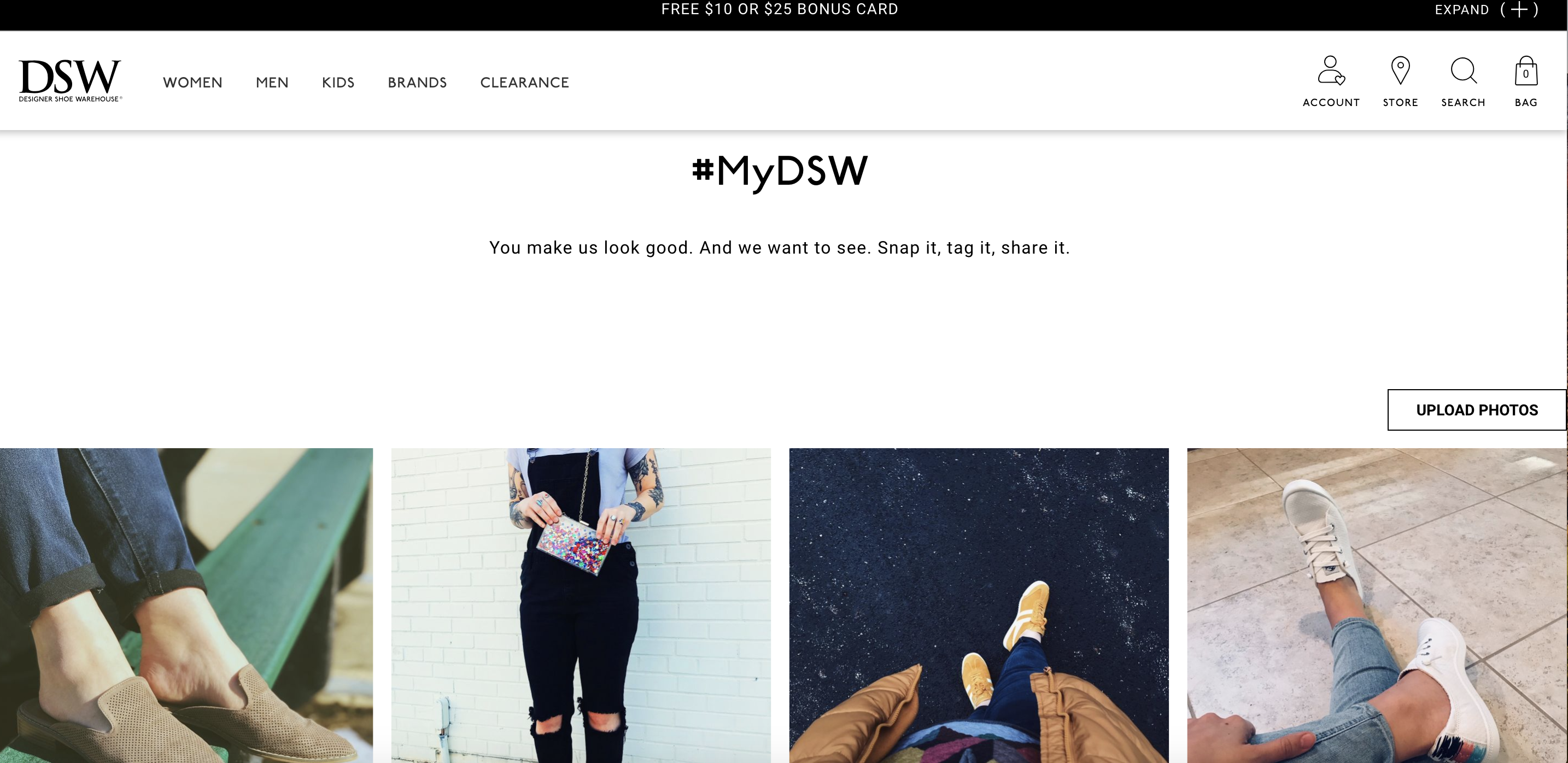 DSW hashtag campaign