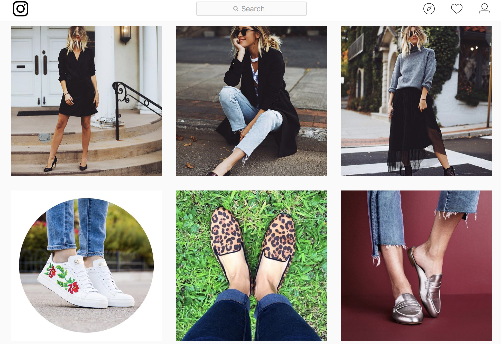 DSW Instagram grid featuring My Shoes My Way content